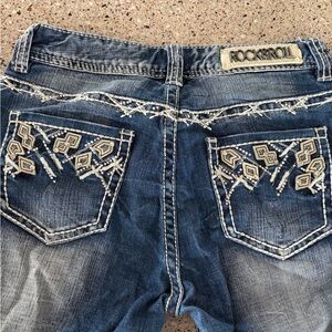 Women's Blue Embroidered Jeans